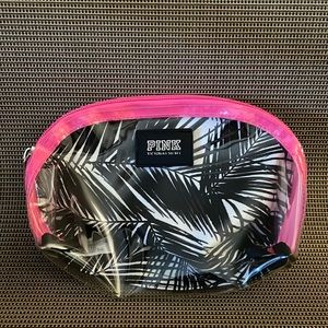 Pink VS small clear clutch